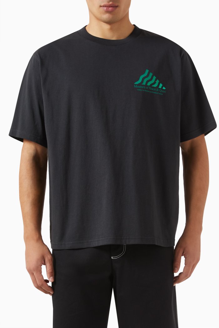 Library T-shirt in Cotton-jersey, Black