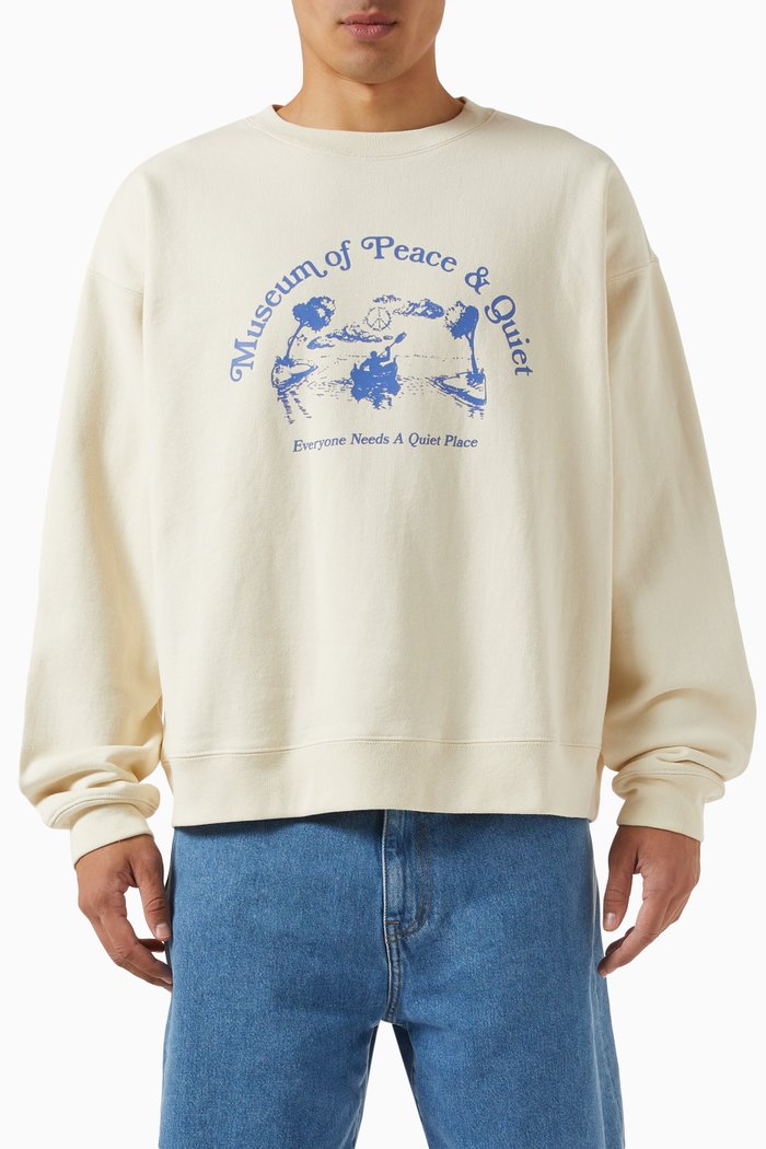 

Quiet Place Sweatshirt in Cotton-fleece, Neutral