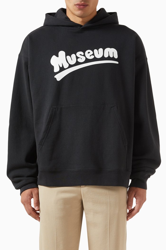 

Bubble Logo Hoodie in Cotton-fleece, Black