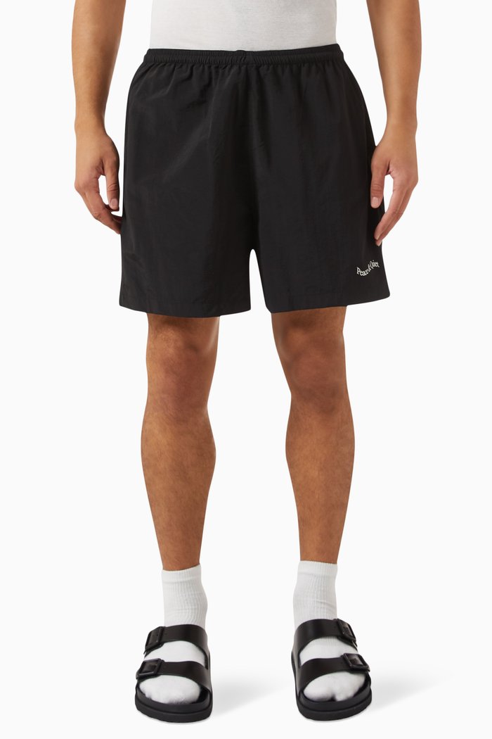 

Wordmark Shorts in Nylon, Black