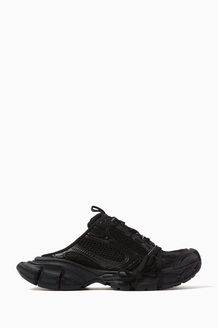 3XL Mules in Mesh, Black