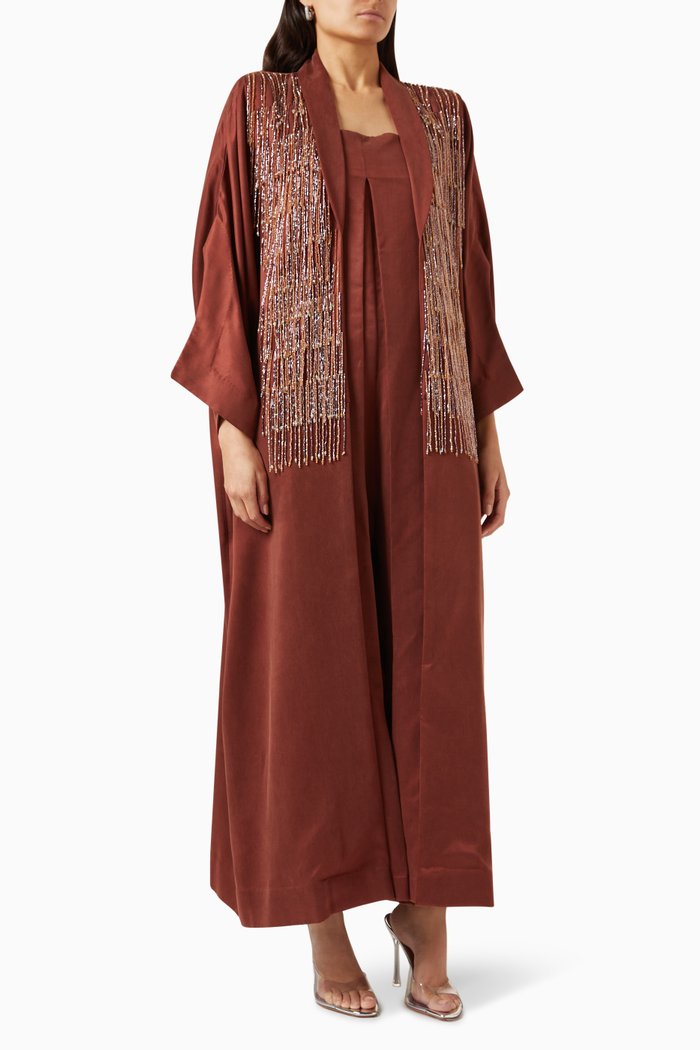 

Aella Jacket & Jumpsuit Set in Silk-blend, Brown