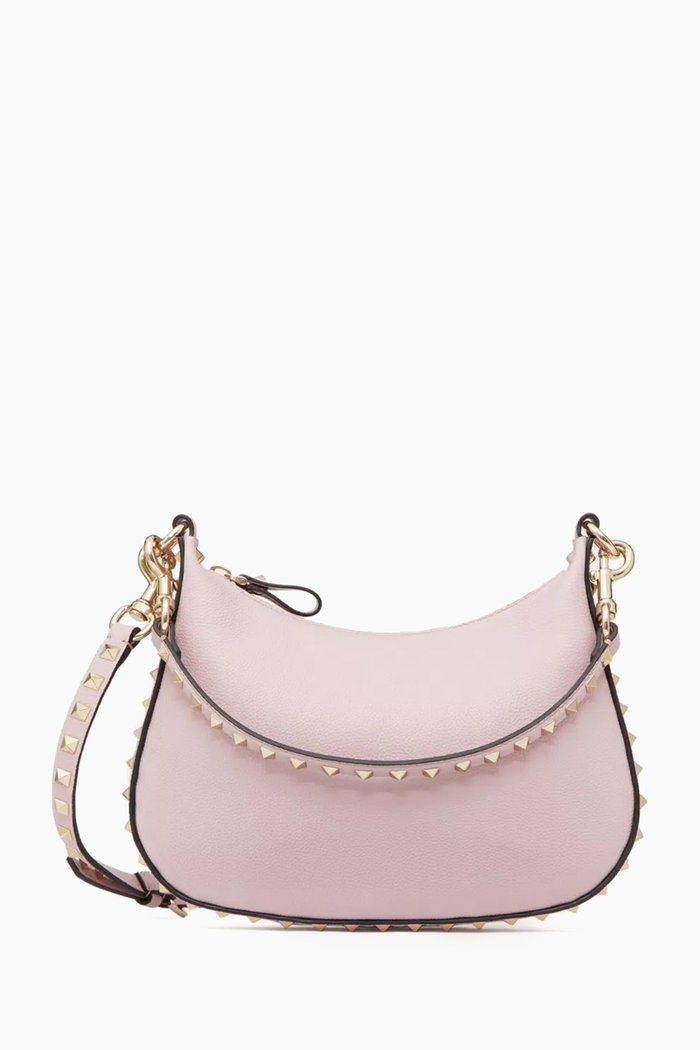 Valentino Garavani Small Hobo Bag in Leather, Purple