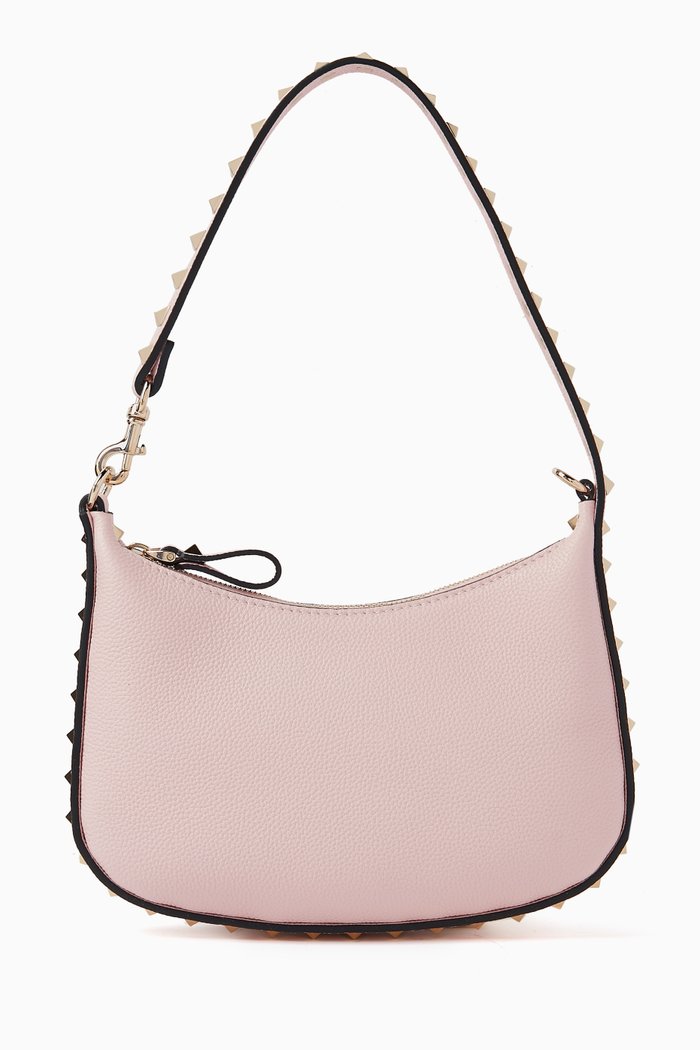 

Valentino Garavani Mini Hobo Rockstud Shoulder Bag in Leather, Pink