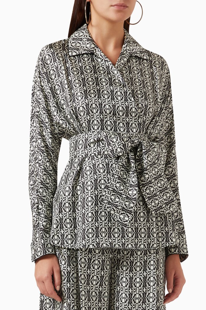 

Ornati Wrap Shirt in Silk, Multicolour