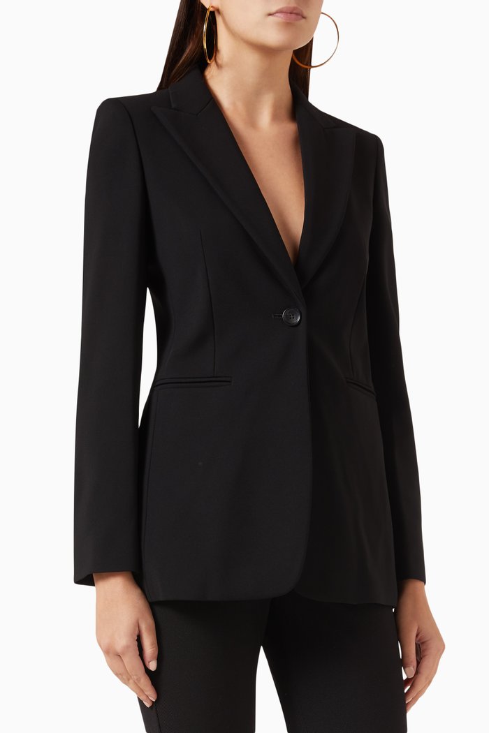 

Circeo Single-breasted Blazer in Viscose-jersey, Black