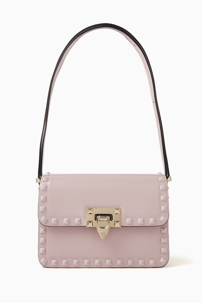 

Valentino Garavani Small Rockstud23 Shoulder Bag in Leather, Purple