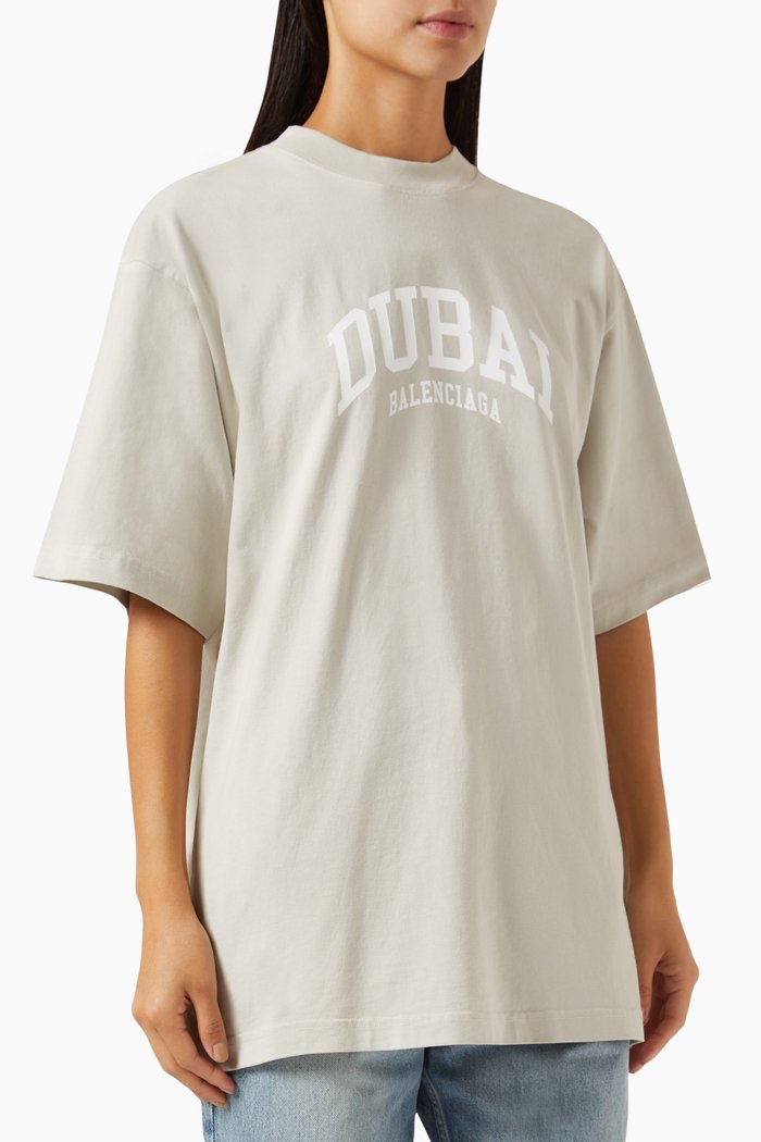 

Dubai Medium Fit T-shirt in Cotton Jersey, White
