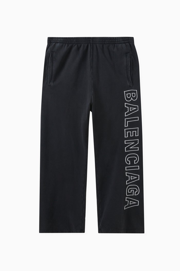 

Outline Baggy Sweatpants in Curly Fleece, Black