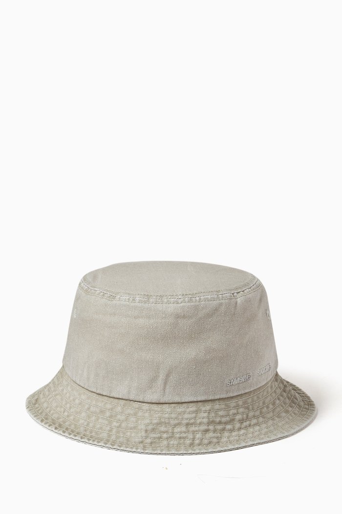 Toni Bucket Hat in Cotton, Neutral