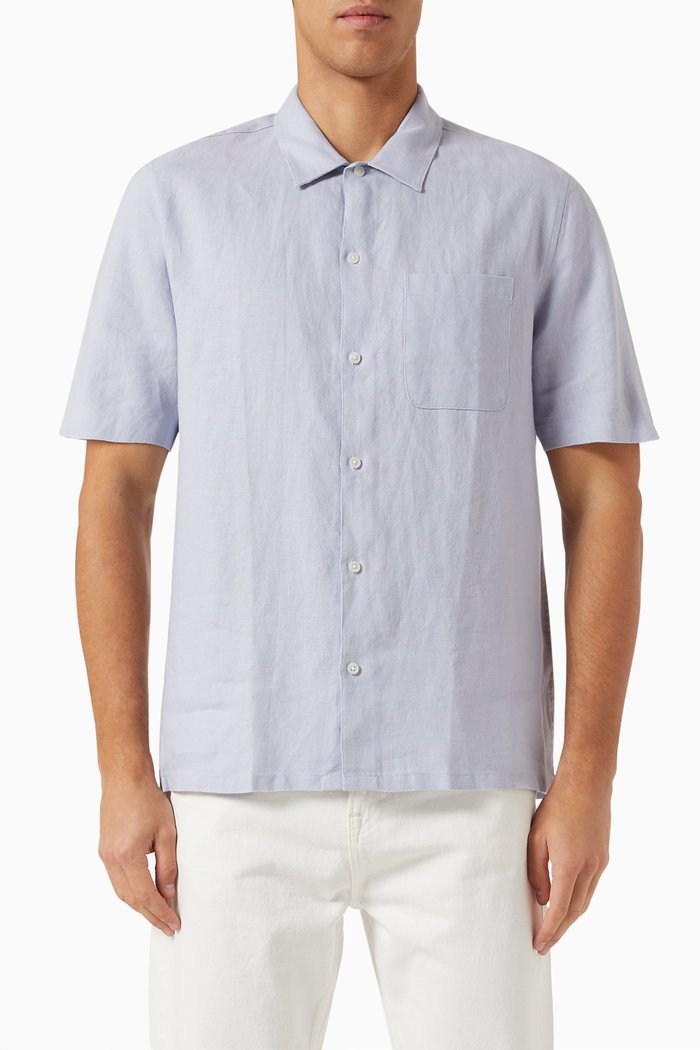 Avan JF Shirt in Organic Cotton, Purple