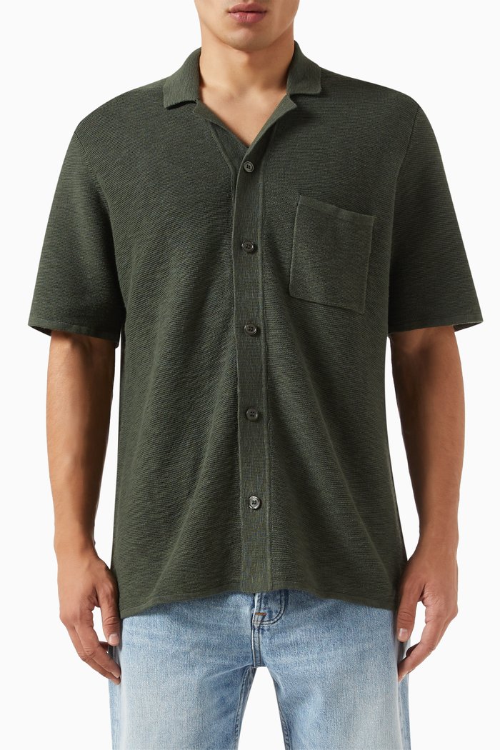 

Larry Polo in Organic Cotton Blend, Green