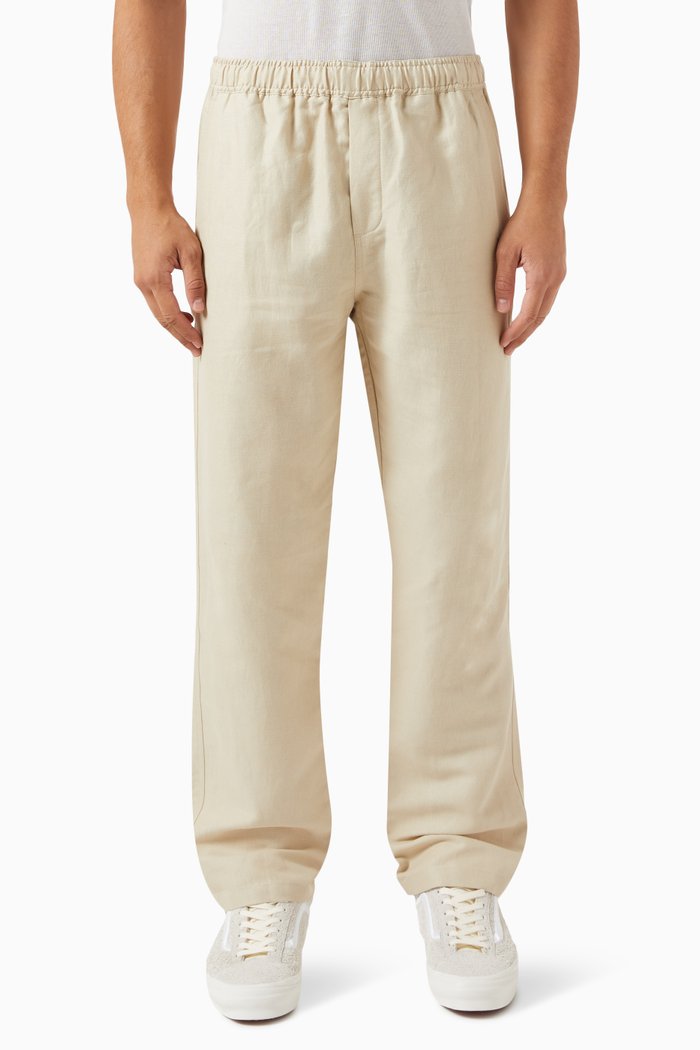 

Jabari Trousers in Linen Blend, Neutral