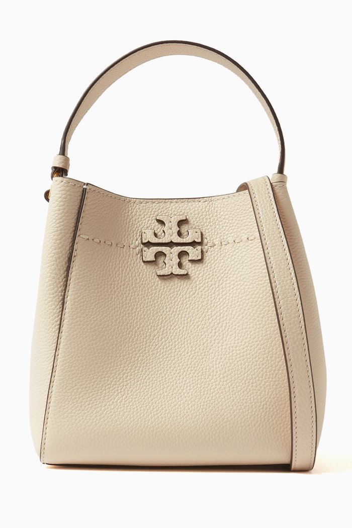 

Small McGraw Bucket Bag in Leather, White