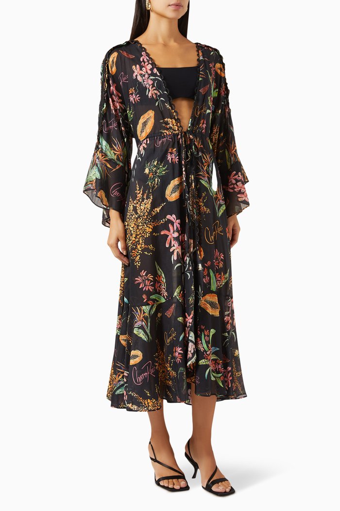 Palm Kaftan, Multicolour