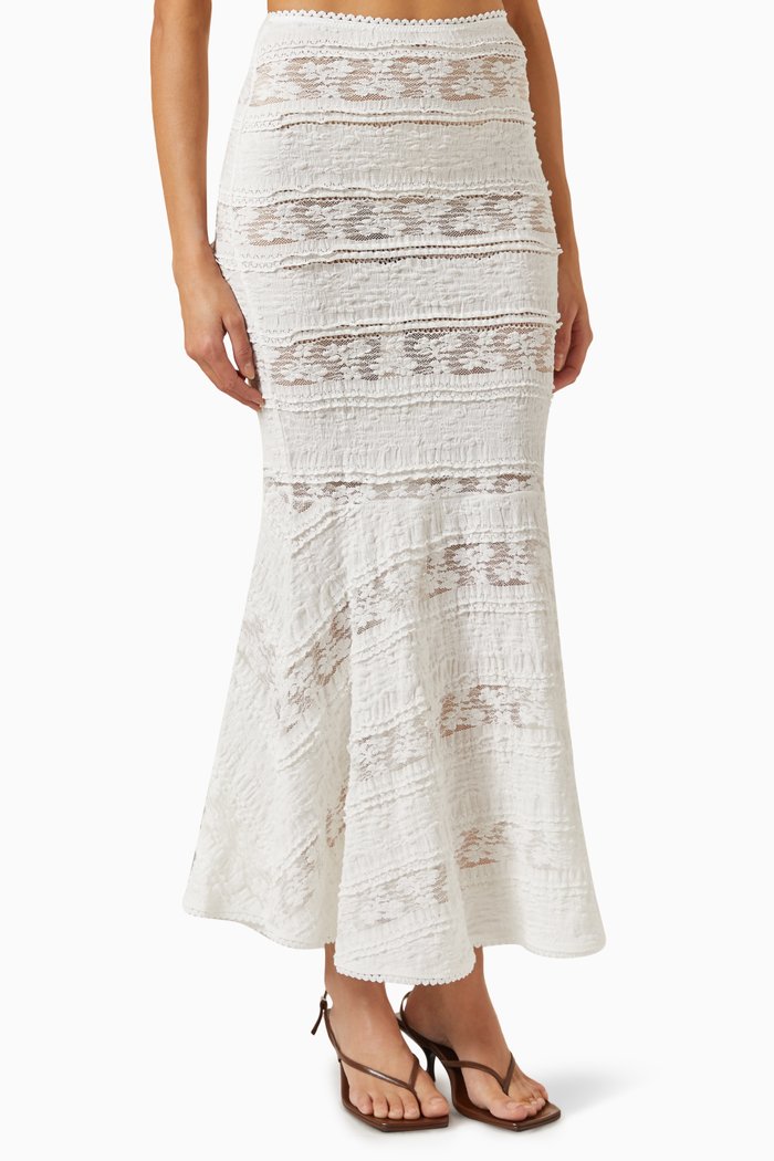 

Shir Maxi Skirt in Lace, Neutral