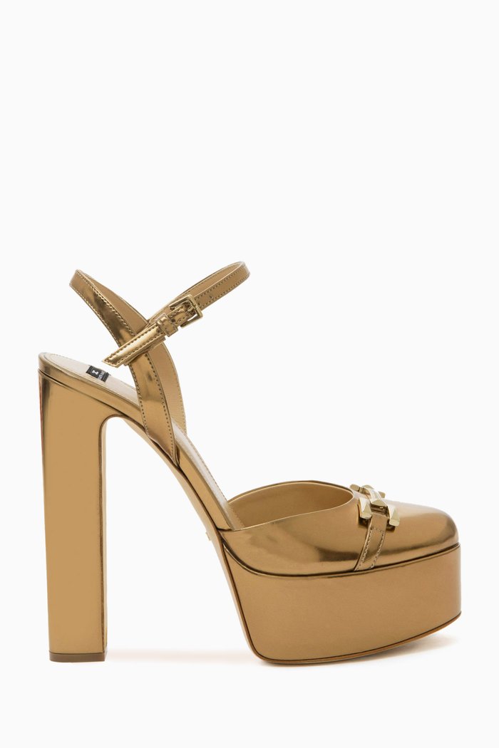 

Plateau 145 Platform Pumps, Gold