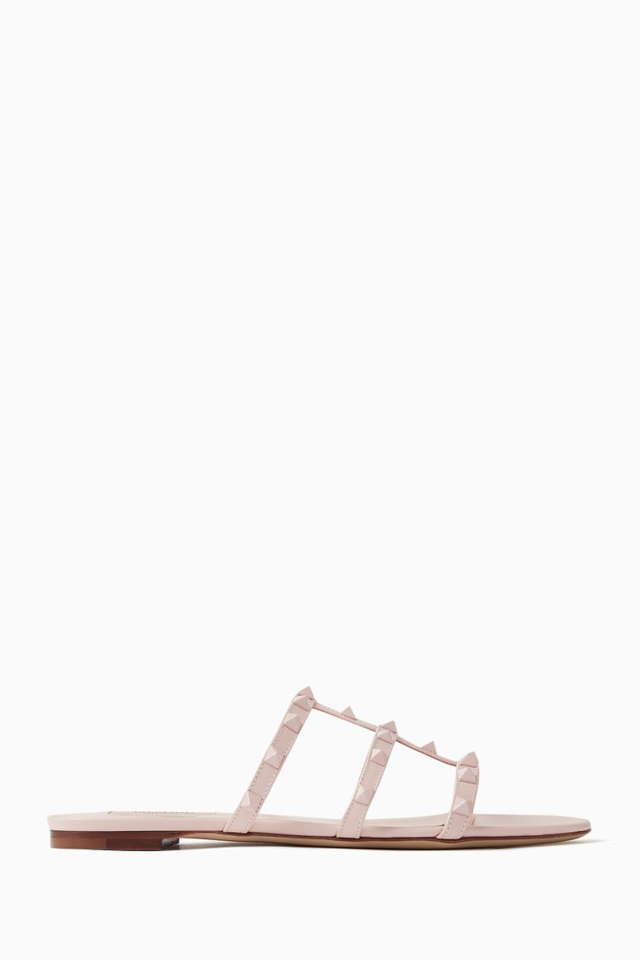

Valentino Garavani Rockstud Slides in Nappa, Pink