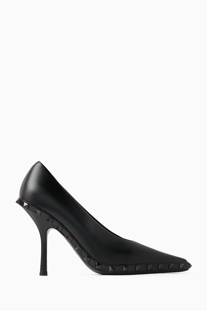 

Valentino Garavani Rockstud 100 Pumps in Leather, Black