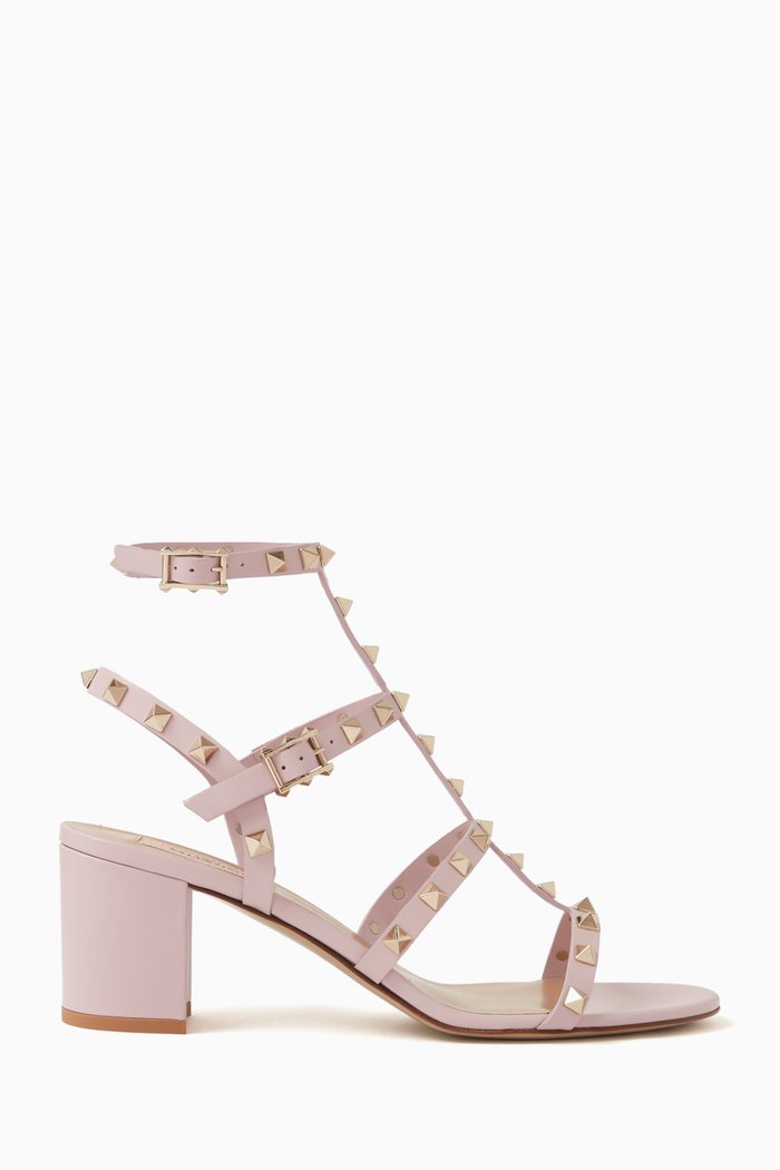 

Valentino Garavani Rockstud 60 Sandals in Leather, Purple