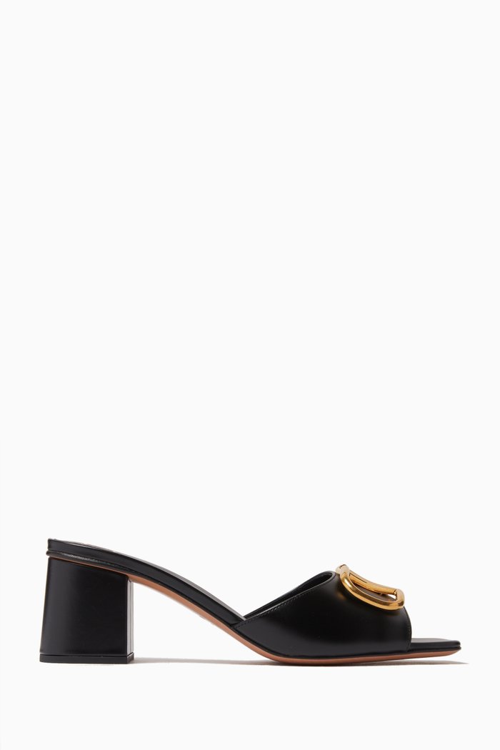 

Valentino Garavani VLOGO Signature 60 Mules in Vitello Leather, Black
