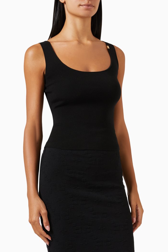 

Tank Top in Viscose-knit, Black