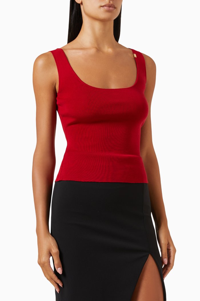 

Tank Top in Viscose-knit, Red