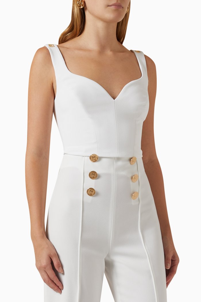 

Bustier Top in Crêpe, White