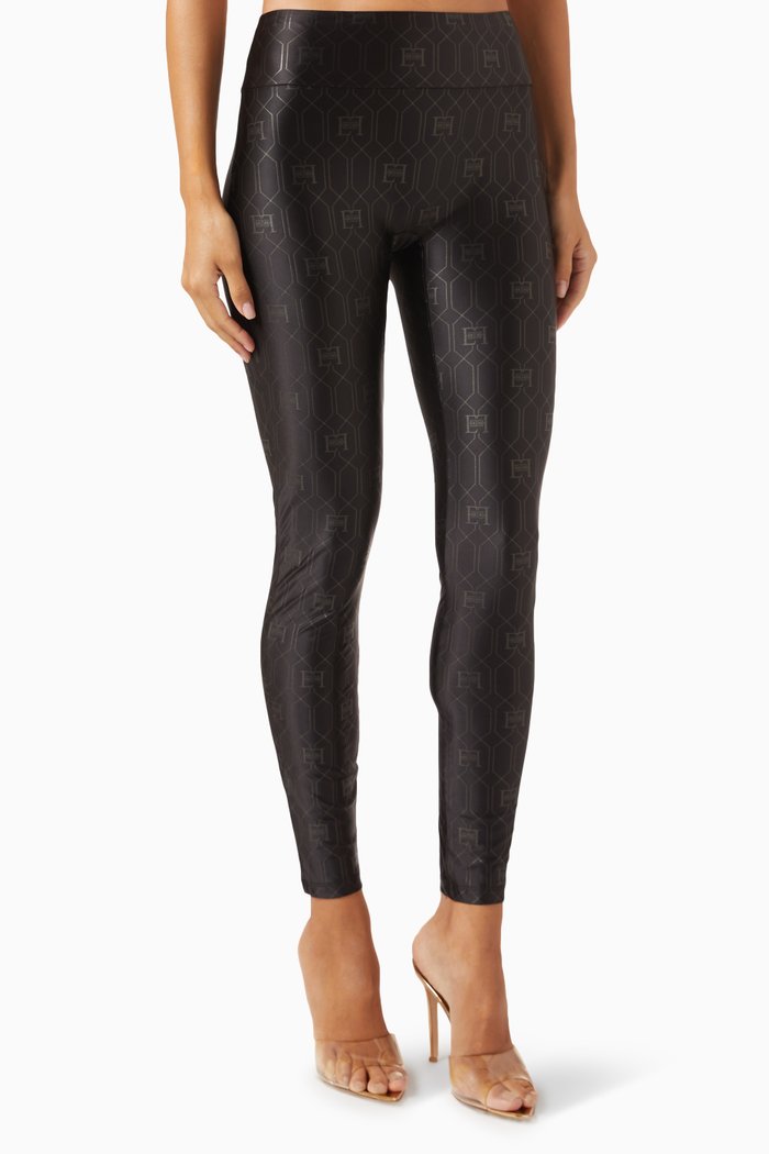 

Logo-print Leggings in Lycra, Black