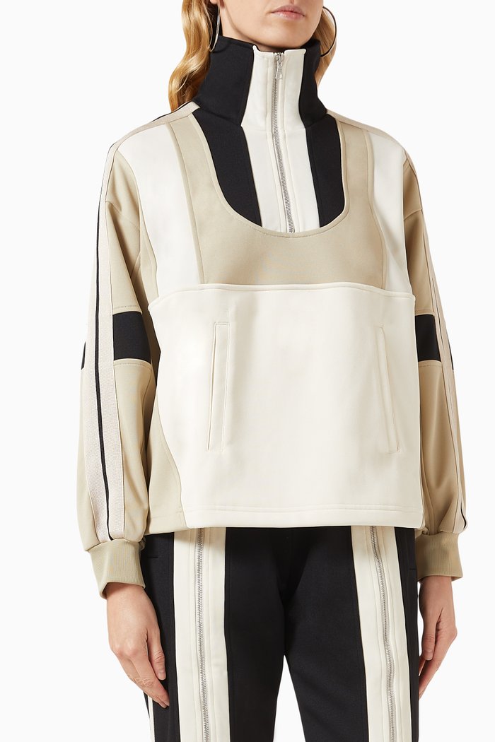 

Colour-block Cut Anorak Track Jacket, Multicolour