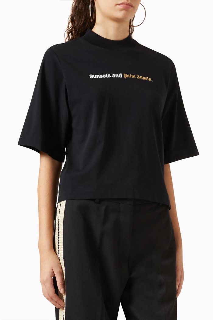 

Sunsets Logo T-shirt in Cotton-jersey, Black