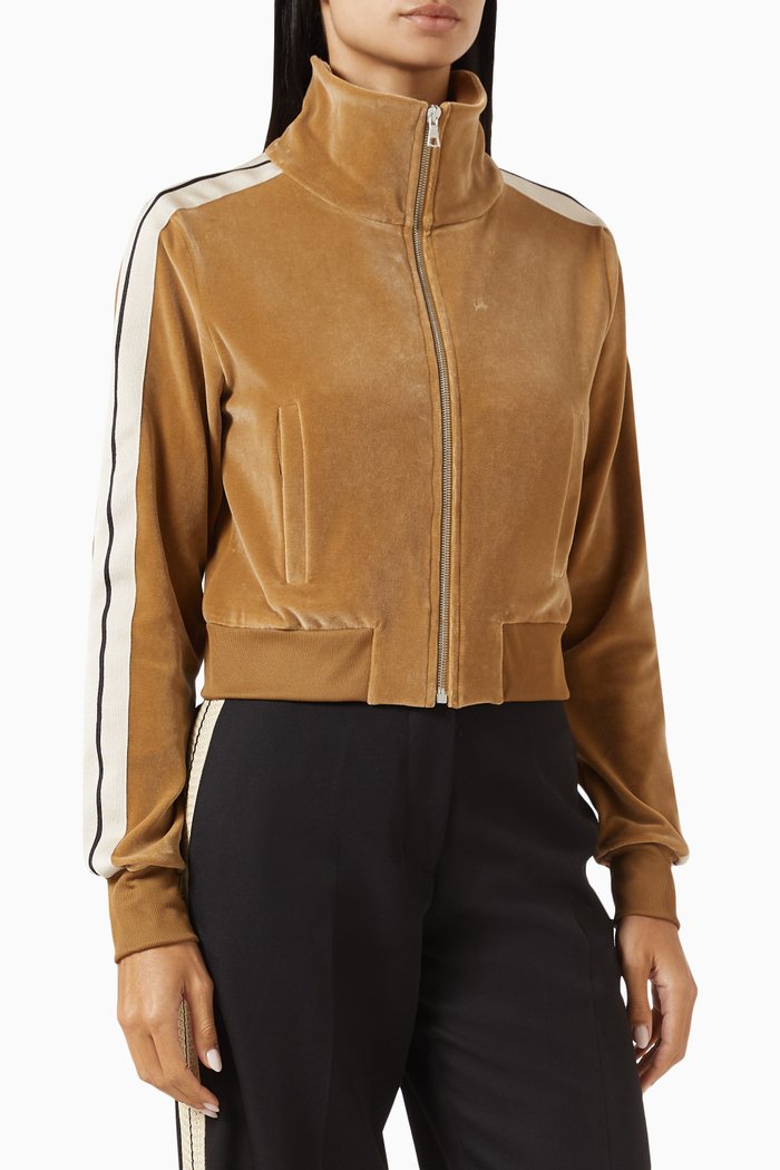 

Side-strip Track Jacket in Velvet, Neutral