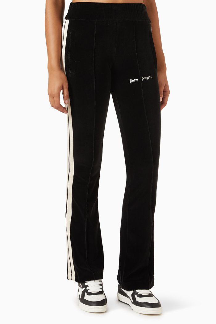 

Logo Flared Track Pants in Velvet, Black