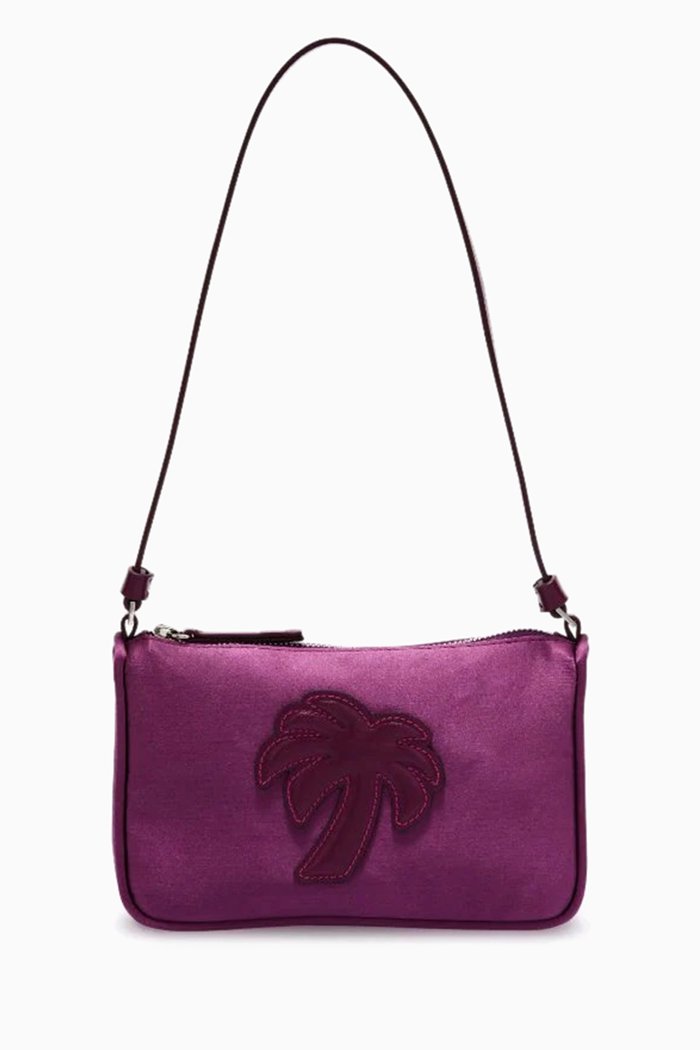 

Palm Shoulder Bag in Satin, Purple