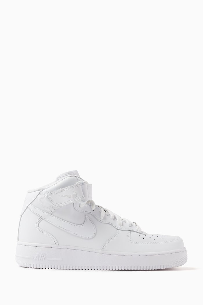 Air Force 1 '07 Mid-top Sneakers in Leather, White