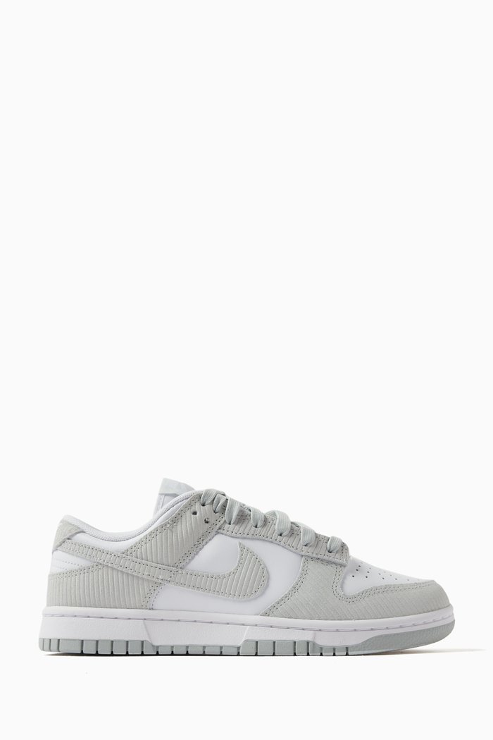 

Dunk Low Sneakers in Leather and Corduroy, Grey