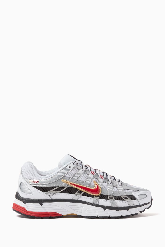

P-6000 Sneakers in Mesh, Red