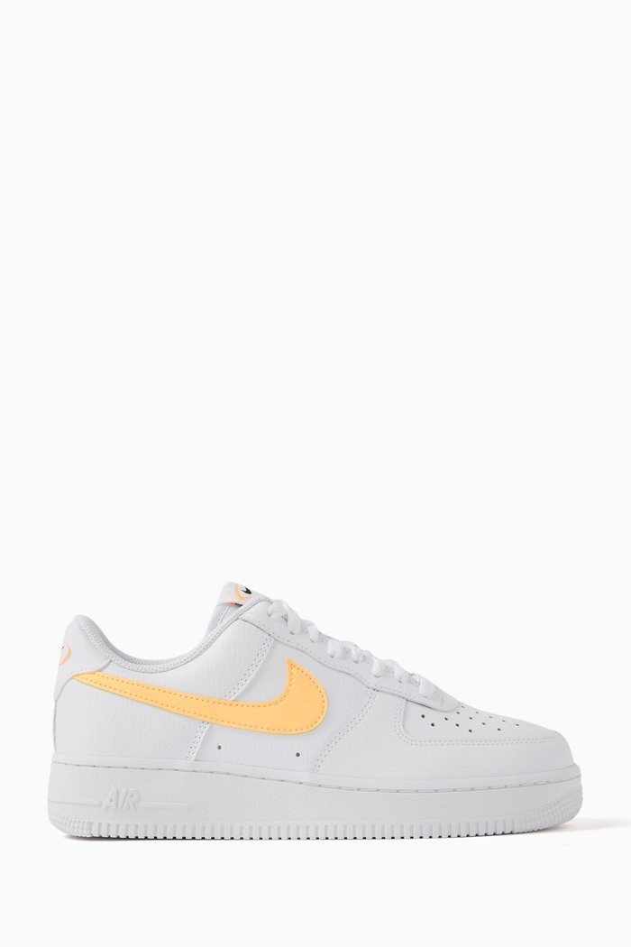 Air Force 1 Low-top Sneakers in Leather, Orange