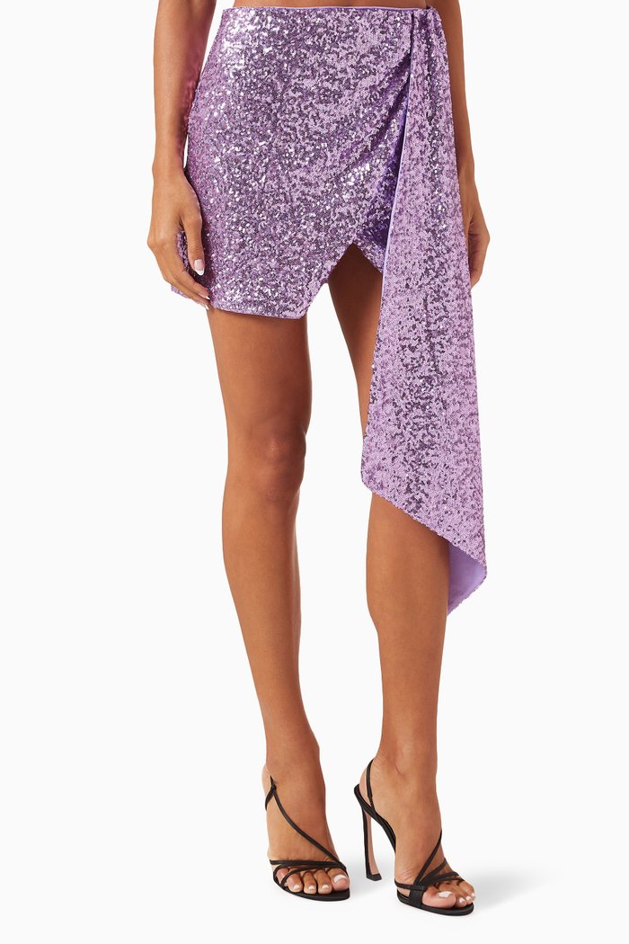 

Esponenziale Mini Skirt in Sequins, Purple