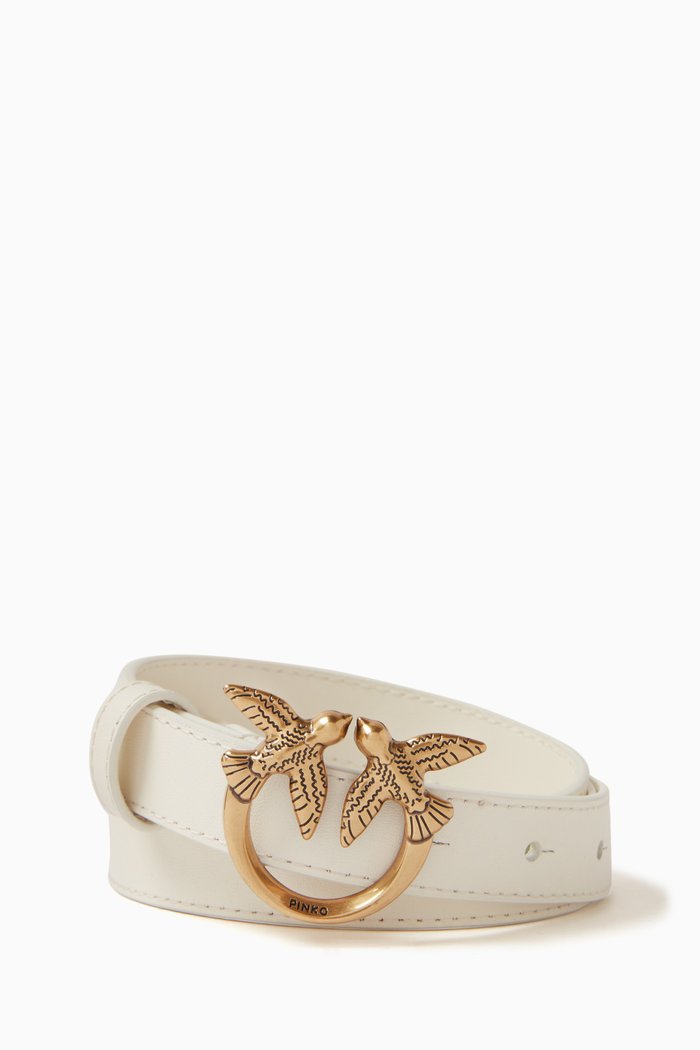 

Love Berry H2 Belt in Leather, White