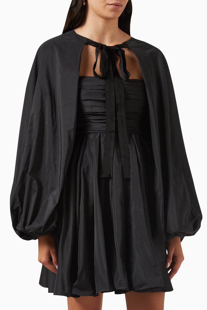 

Kiwano Shrug in Taffeta, Black