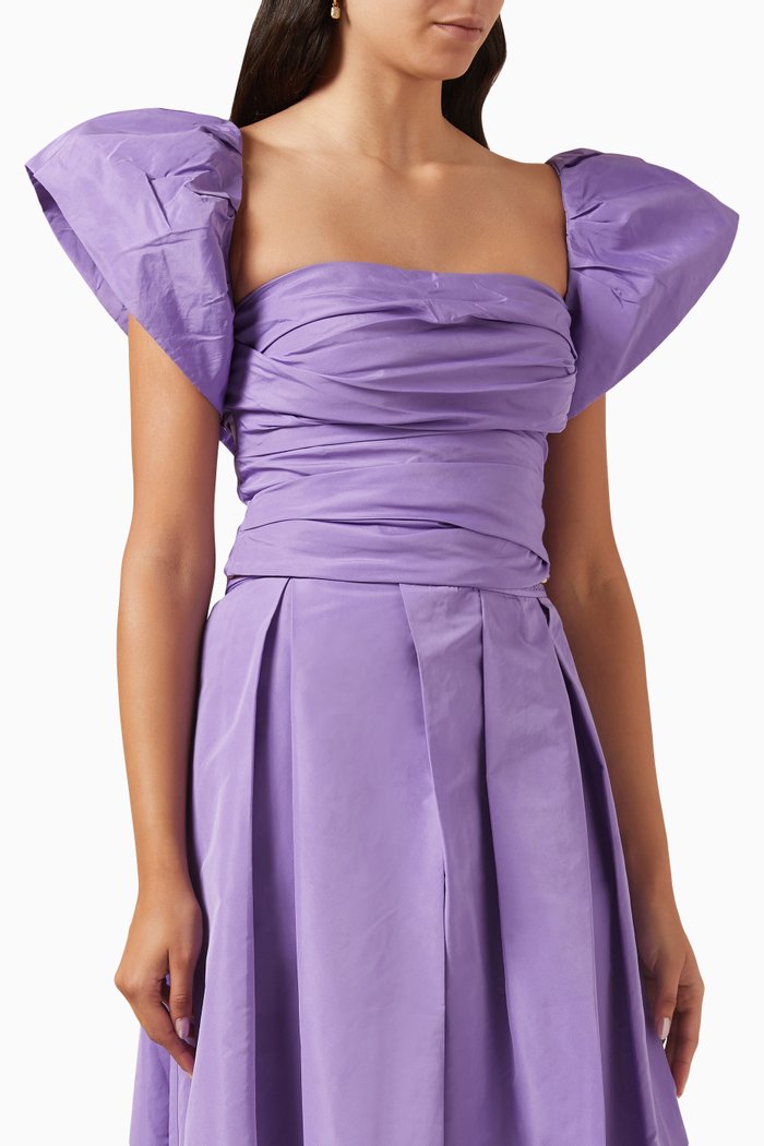 

Debra Top in Taffeta, Purple