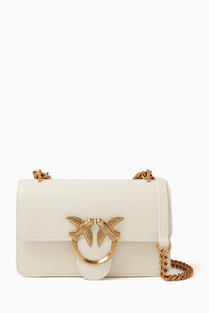 

Mini Love One Crossbody Bag in Smooth Leather, White