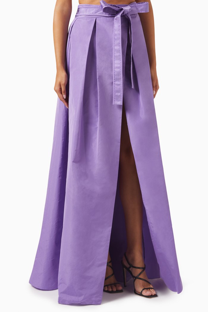 

Nocepesca Maxi Skirt in Taffeta, Purple