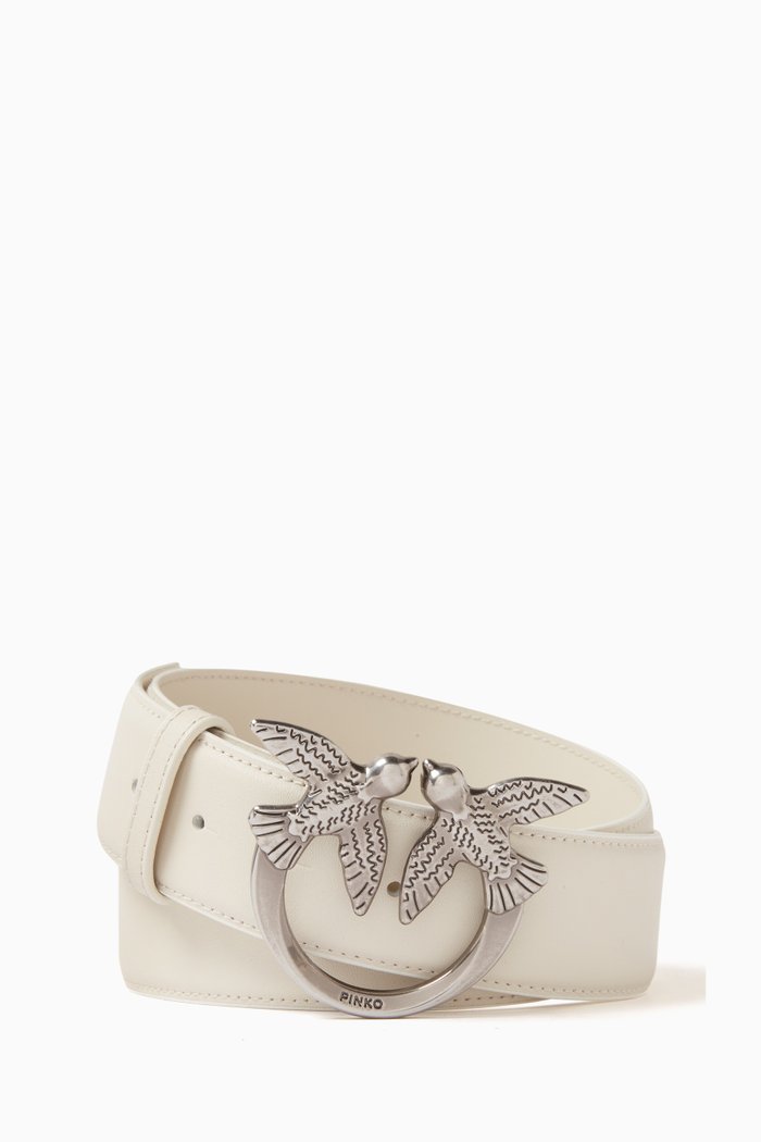 

Love Berry Belt in Leather, White