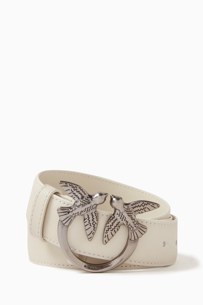 

Love Berry Belt in Leather, White