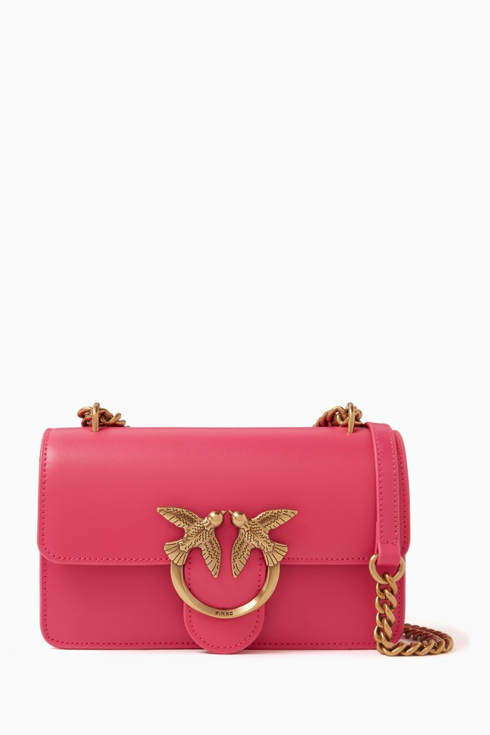 

Mini Love One Crossbody Bag in Smooth Leather, Pink