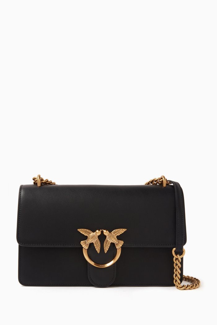 

Love One Classic Crossbody Bag in Smooth Leather, Black