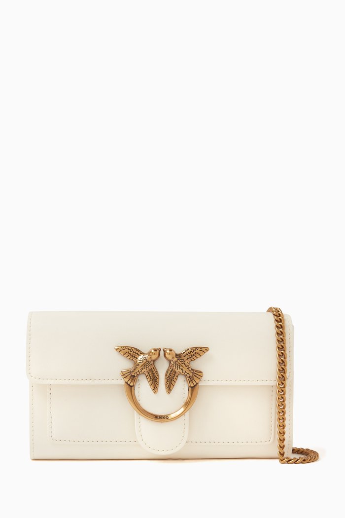 

Mini Love Icon Wallet Bag in Smooth Leather, White