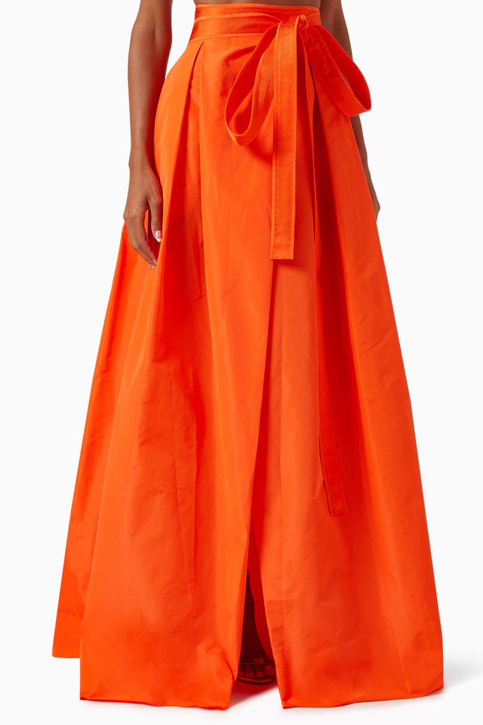 

Nocepesca Maxi Skirt in Taffeta, Orange